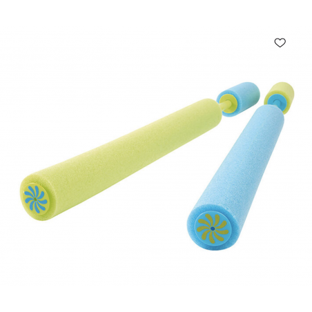 Nouille bazooka piscine 33 cm – Jeu d’eau enfant mousse vert & bleu